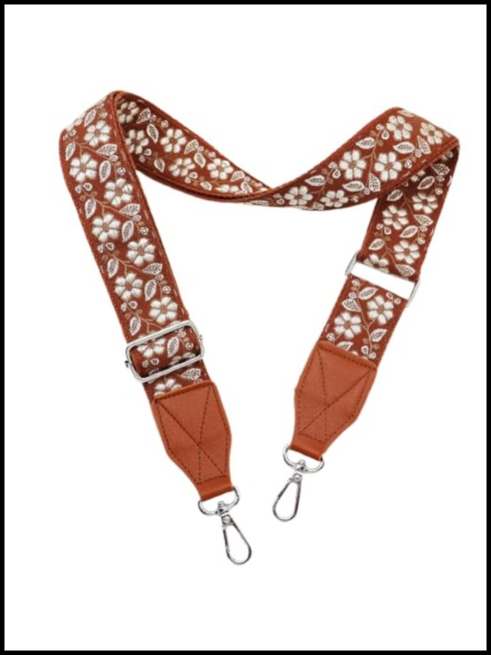 LEMEDE Wide Purse Strap Replacement Crossbody Adjustable Embroidery Flower